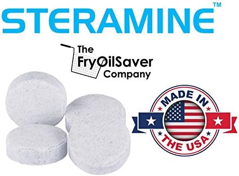 1 Bottle Steramine Sanitizer Tablets - Multi Purpose Steramine Sanitizing Tablets for Food Contact Surfaces, Bar, Hotel Kitchen, Busy Diners, Restaurants & FoodTrucks by FryOilSaver (150 Count)