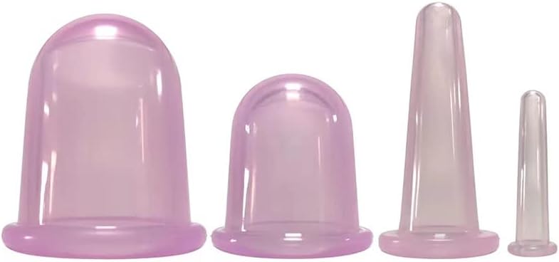 Facial Cupping Set Silicone Cupping Therapy Sets 7Pcs Anti-Cellulite Cup Vacuum Suction Massage Cups with Storage Bag for Muscle,Nerve,Joint Pain Relief and Cellulite Blaster Massage