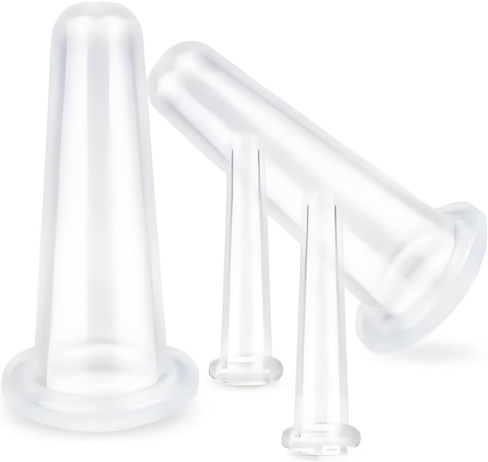 4Pcs Transparent Massage Cupping Set Silicone Mini Facial Cups Face Massager Helper Skin Care Neck Back Eyes Massaging Cup, Manual Back Massagers, Silicone Cupping Set