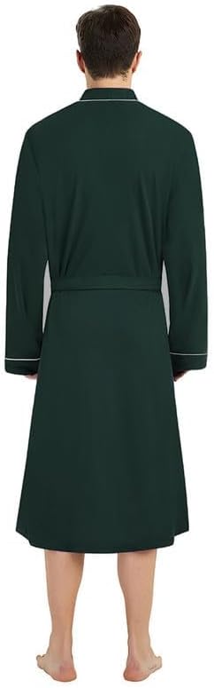 U2SKIIN Mens 100% Cotton Robe Lightweight Knit Bathrobe