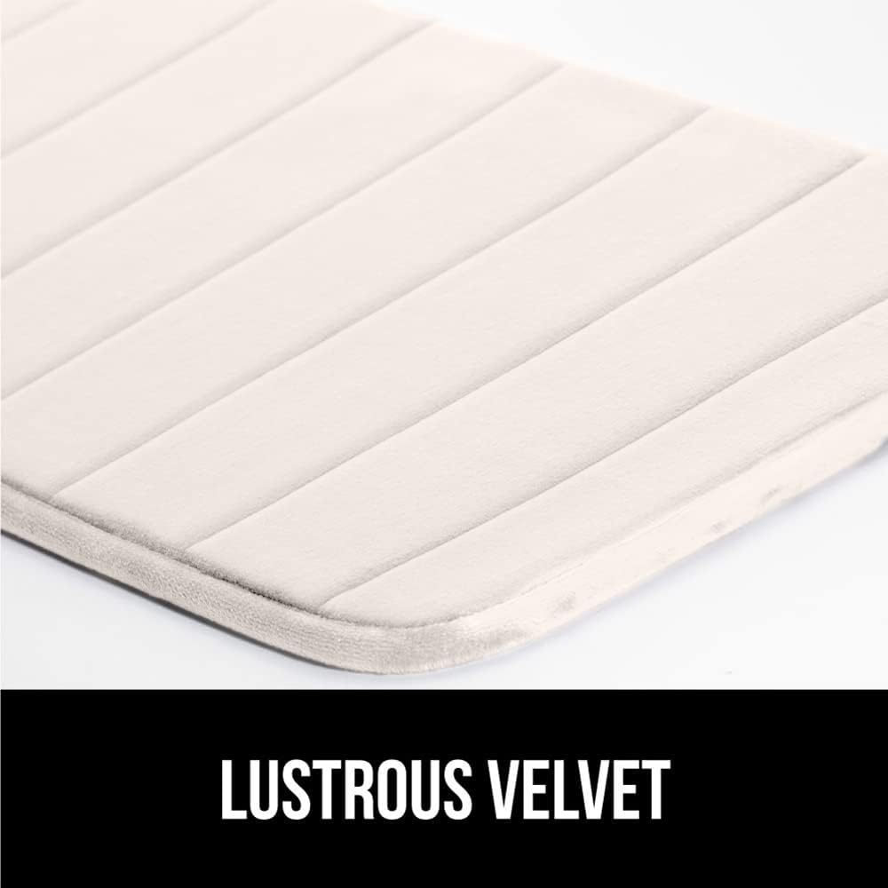 GORILLA GRIP Memory Foam Bath Mat, Soft Absorbent US Designed Bathroom Rug, Gripping Dots Machine Washable Bathmat, Cushioned Floor Mats, Shower Sink Rugs Room Décor Accessories, 36x24 Cream