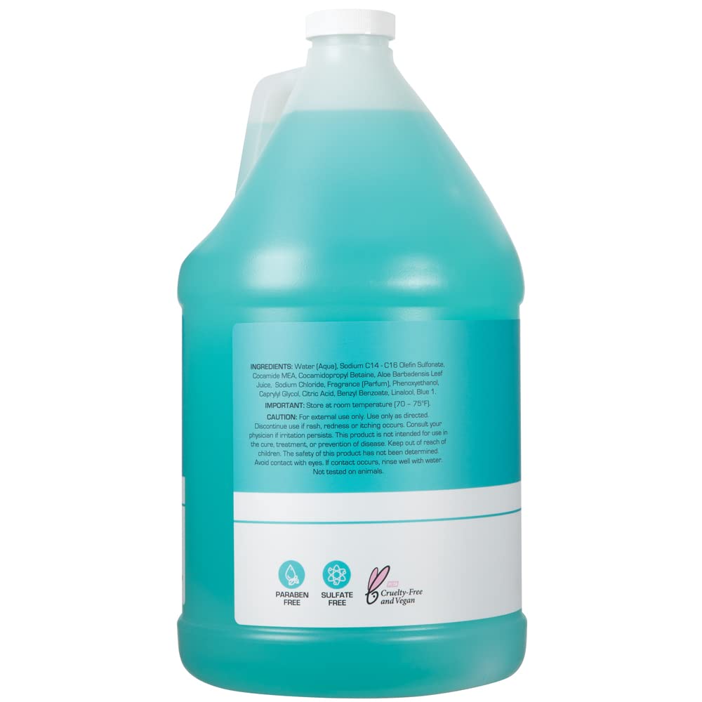 Ginger Lily Farms Club & Fitness Conditioning Liquid Hand Soap Refill, 100% Vegan & Cruelty-Free, Ocean Breeze Scent, 1 Gallon (128 fl oz)