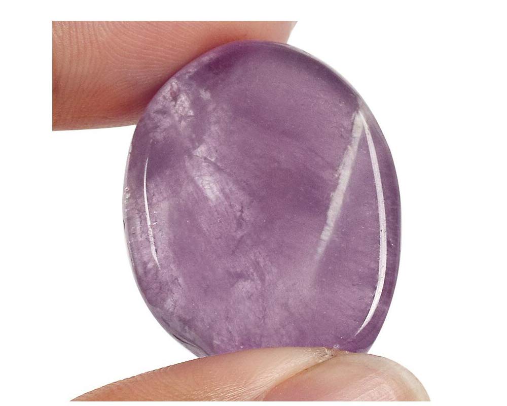 7 Pieces Natural Massage Stones Set for professional or home spa (Purple Fluorite)