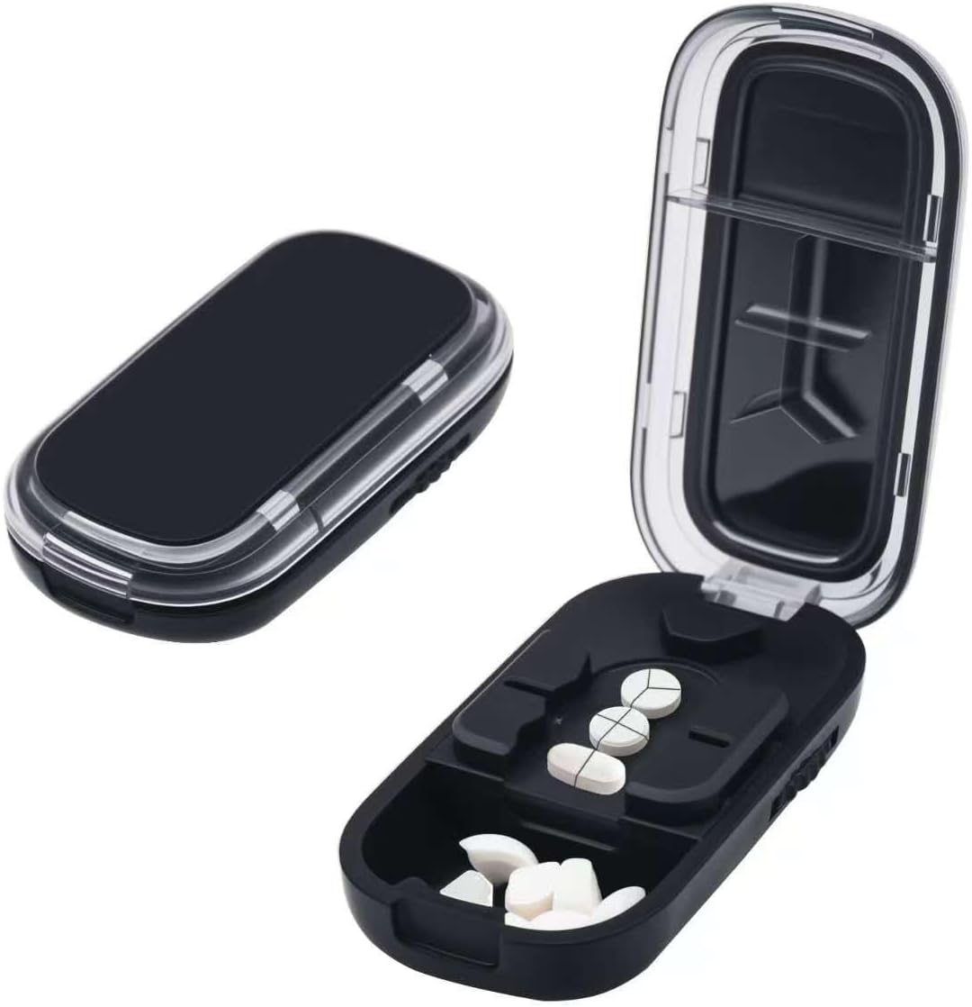 Pill Cutter Splitter for Small and Ttiny Pills,Pill Cutter,1/2, 1/3, 1/4 Precision Cutting for Medication Aids,Easy to use for Cutting Household medications