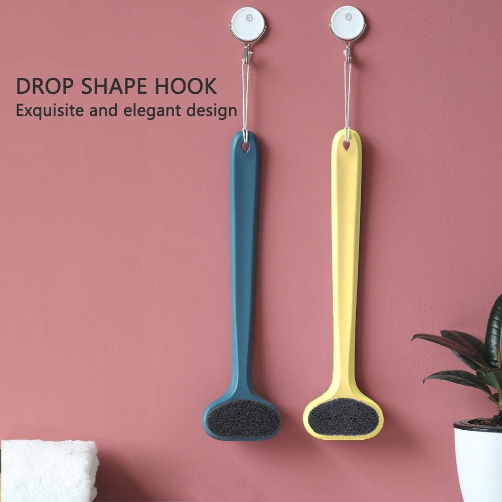 Upgraded Bath Body Brush with Comfy Bristles Long Handle Gentle Exfoliation Improve Skin's Health and Beauty Bath Shower Wet or Dry Brushing Body Brush (14 inch, Gold)