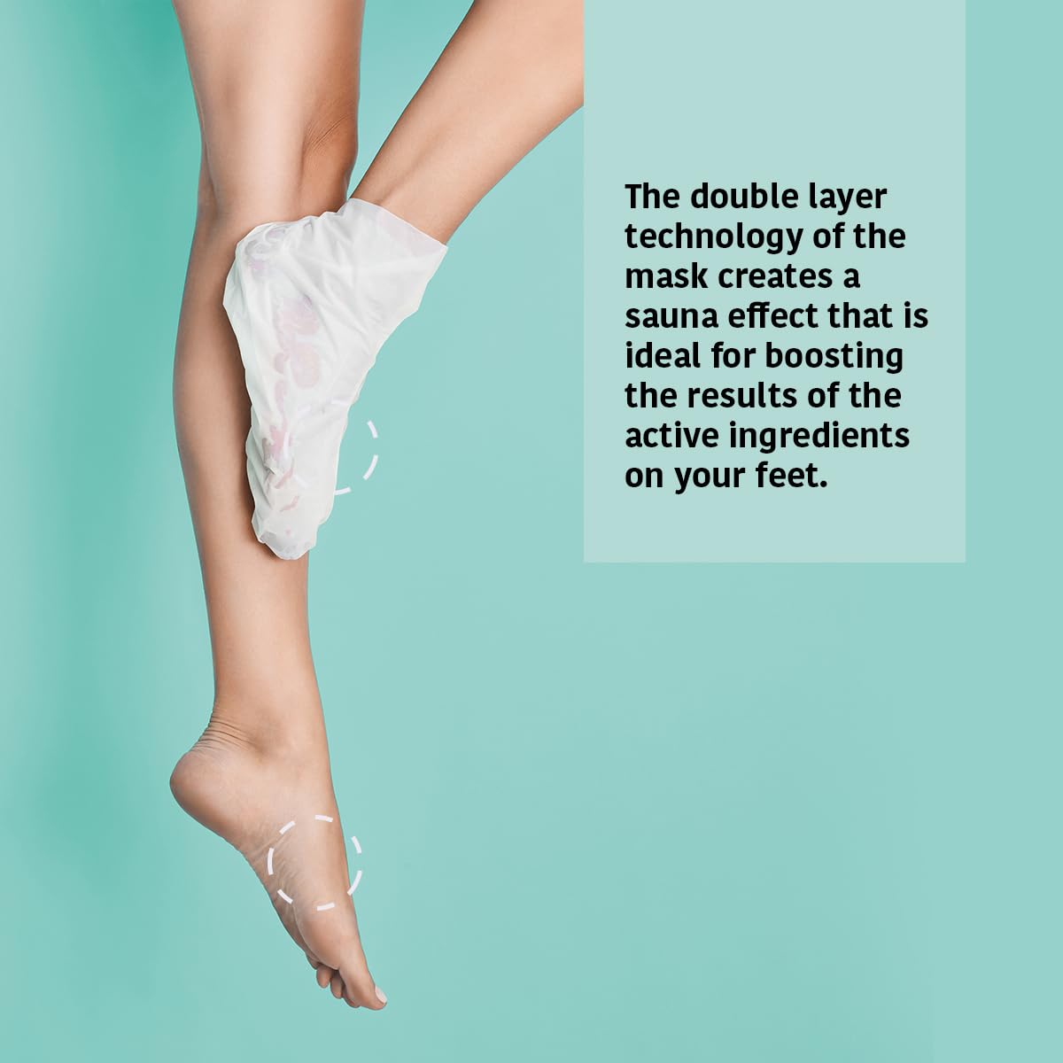 IROHA NATURE Relaxing Foot Mask Socks | 4 Pairs | Peppermint & Shea Butter | Intensive Treatment for Tired Feet | Cooling Effect | Natural & 100% Vegan | Moisturizing Foot Mask