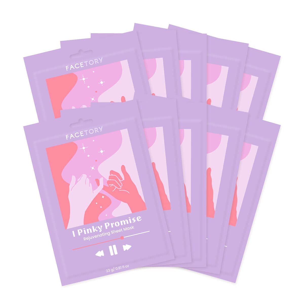 FACETORY K Beauty Face Mask Skin Care – Radiance & Hydration Sheet Mask for Radiant Skin (10 Pack) | Bachelorette Favors & Girls Night Must-Have