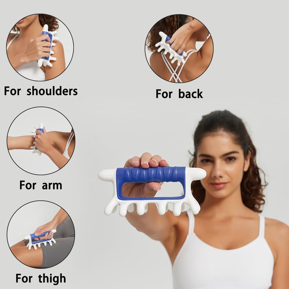 DARKRING Pressure Point Massage Tool - gua sha Facial and Trigger Point Tissue Massage Tool for Fascia Relief Blaster Set