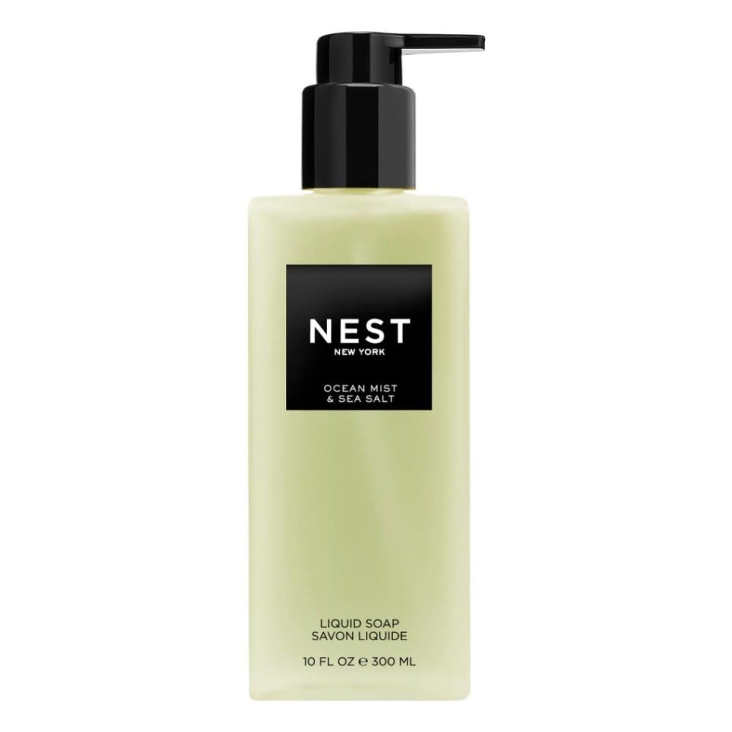 NEST New York Liquid Soap, Ocean Mist & Sea Salt - 10 fl oz - Cleanses & Nourishes Skin - Approx. 300 Pumps Per Bottle - Gluten Free & Cruelty Free