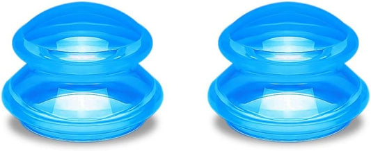 Silicone Cupping kit for Massage Therapy, Professionally Massage Cup for Body Sculpt Cup (Blue, M*2 Cups)