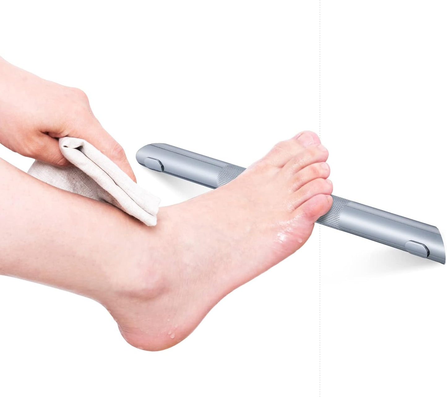 Chrome Shower Foot Rest Bar,Corner Shower Foot Rest for Shaving Legs,Wall Mounted Shower Step Foot Stool Anti-Slip Knurled Brass Bar Foot Ledge for Small Bathrooms,Polished Chrome