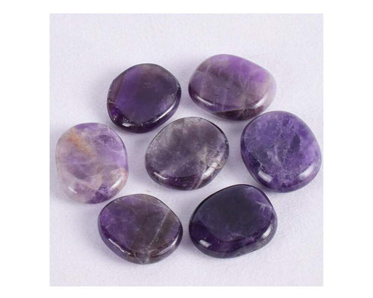 7 Pieces Natural Massage Stones Set for professional or home spa (Purple Fluorite)