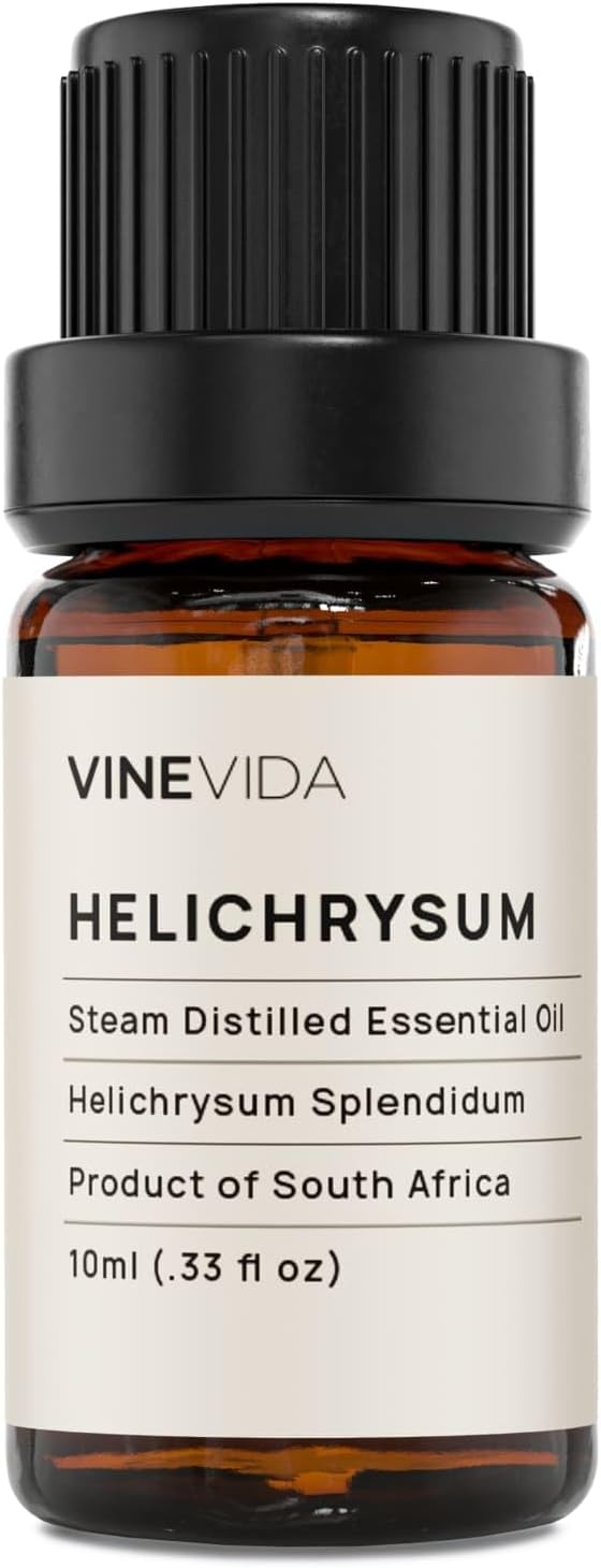 VINEVIDA Helichrysum Essential Oil 10 mL - Pure, Undiluted Helichrysum Oil for DIY Candle Scents and Soapmaking - Safe for Skin