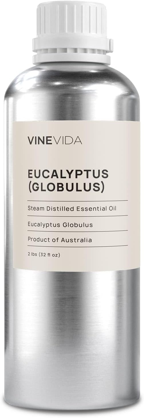 VINEVIDA Eucalyptus Essential Oil 32 oz - Undiluted Eucalyptus Oil 32 oz - Eucalyptus Candle Oil Scent - DIY Candle Scents for Candlemaking - Bulk Essential Oil for Soap Making Safe for Skin