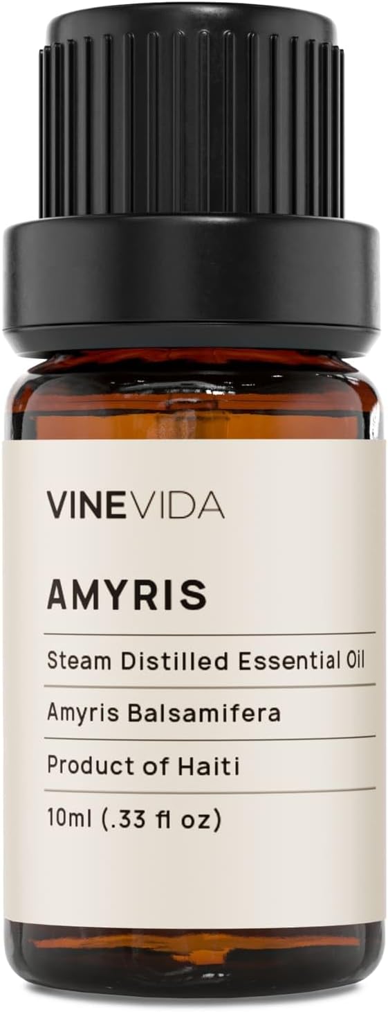VINEVIDA Amyris Essential Oil - Undiluted, 10 mL - DIY Candle Scents, Safe for Skin