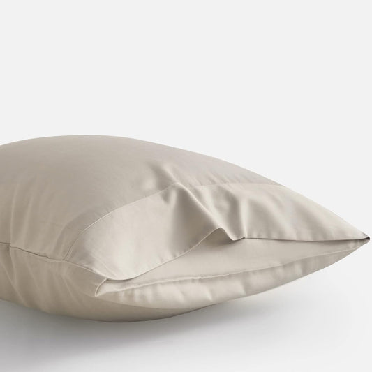 DOZ Pillowcase Set, 100% Viscose derived from Bamboo, Organically Grown, Buttery Soft, Silky, Breathable, Cooling, Oeko-TEX, High GSM, 2-Pack, Envelope Closure (King, Sand)