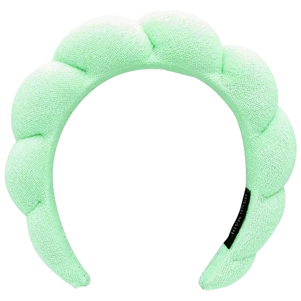 Spa Headbands for Face Washing & Makeup Removal - Terry Cloth Puffy Headbands for Mask Skin Treatment