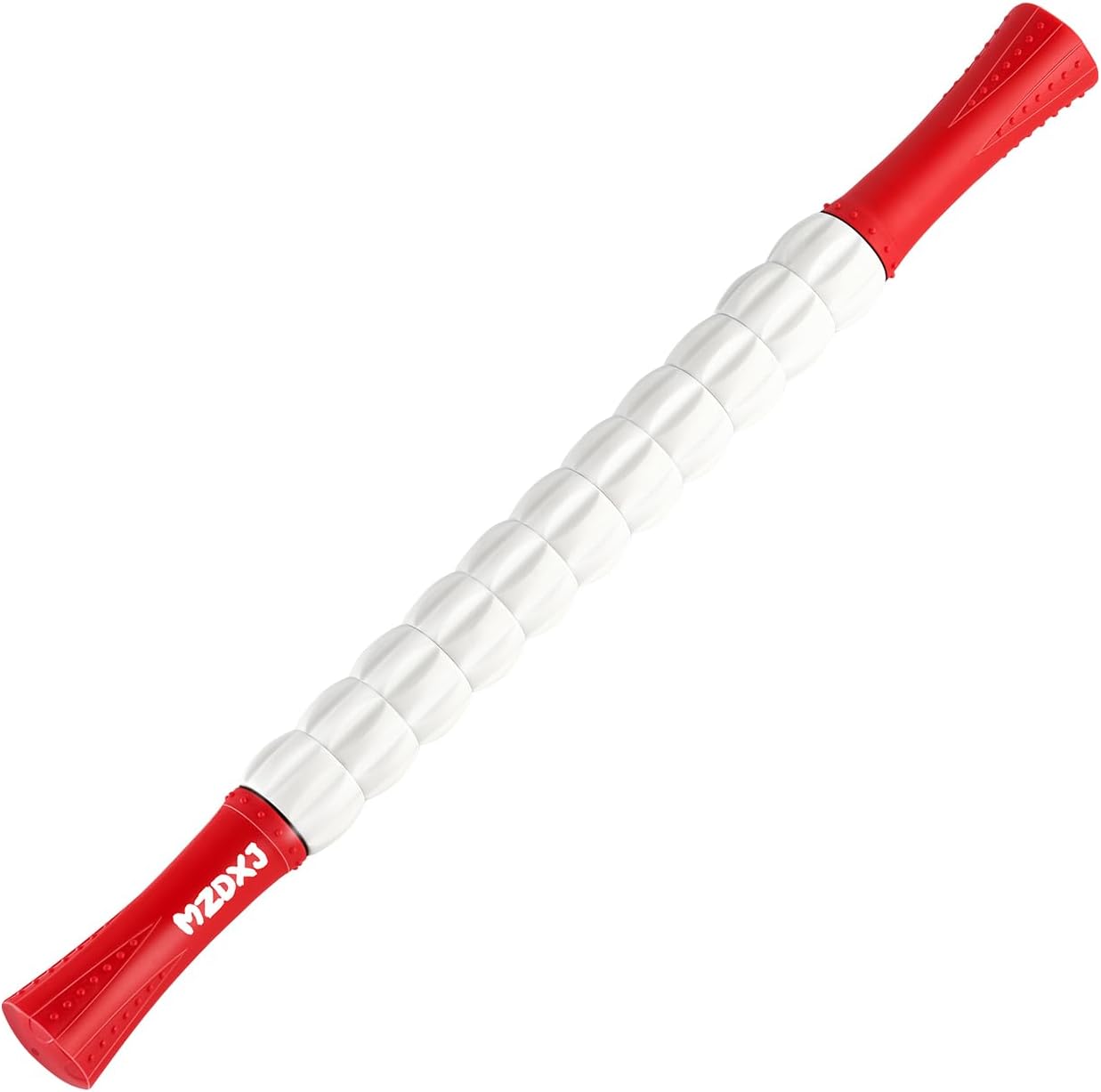 Muscle Roller Stick for Athletes - Deep Tissue Fascia Blaster & Roller Massager for Myofascial Pain Relief - Handheld Physical Therapy & Recovery Tool(Red White-20 inch)