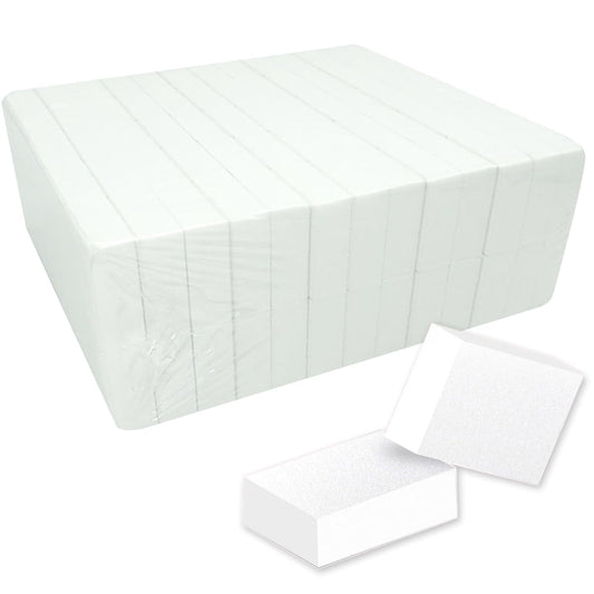 Maryton Nail Buffer Mini Block Files, 100/120 Grit for Acrylic Nails, 130 Count (White)