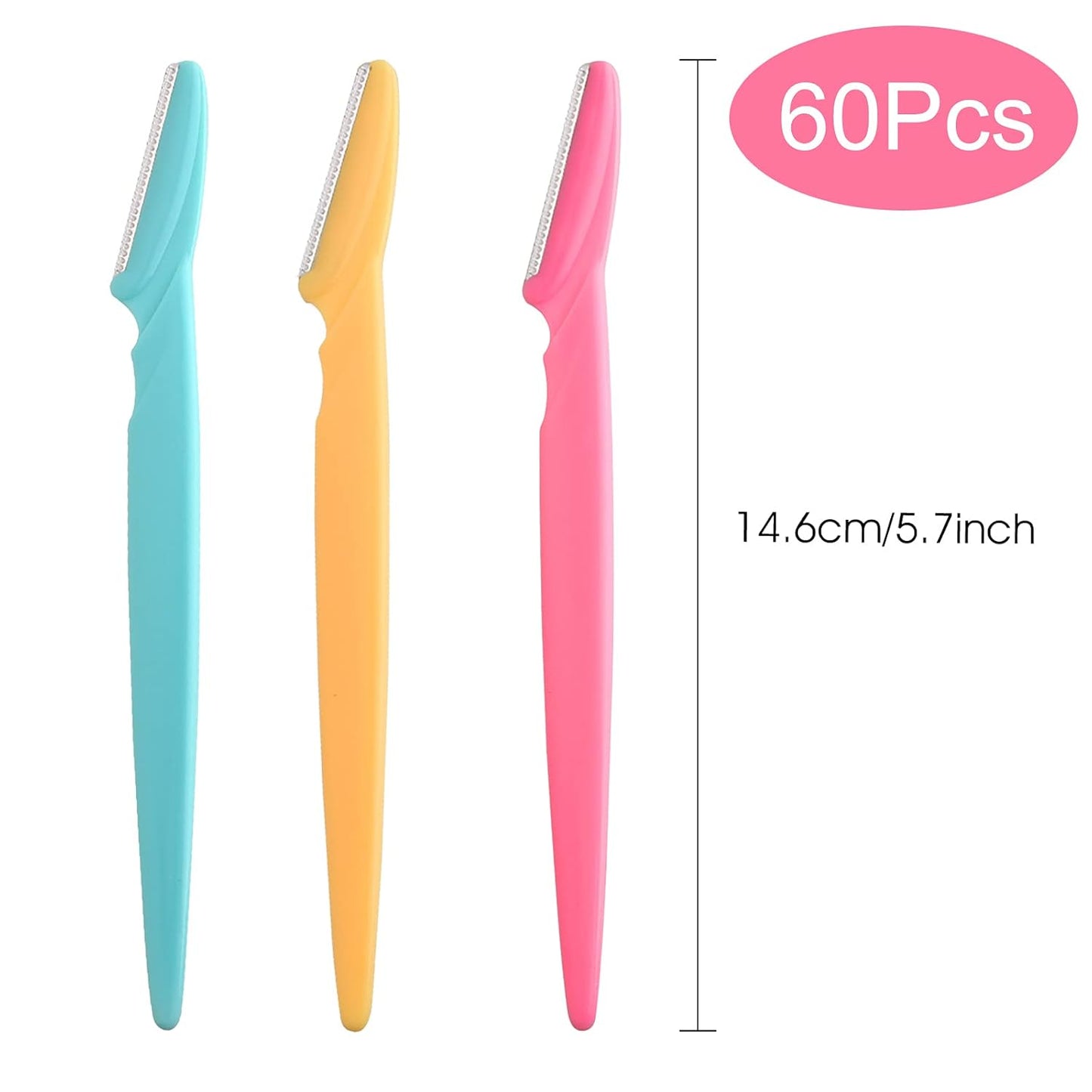 ASTARON 60 Pcs Face Razors - Dermaplaning Tool for Face, Eyebrow Shaver for Women and Men, Portable Size