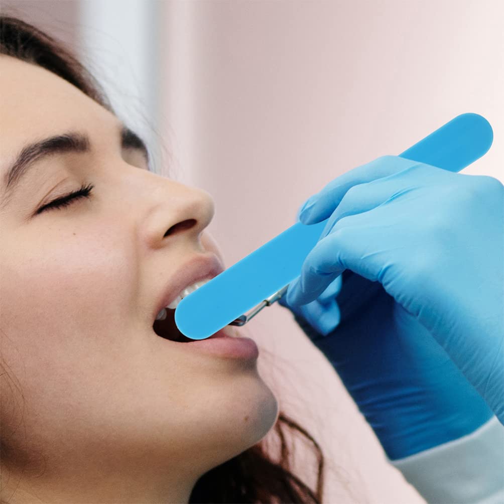 generic 25pcs Tongue Depressors Tongue Stir Sticks, Reusable Applicator Sticks Stirring Stick Tool for Laboratory, Makeup Scraper, Blue