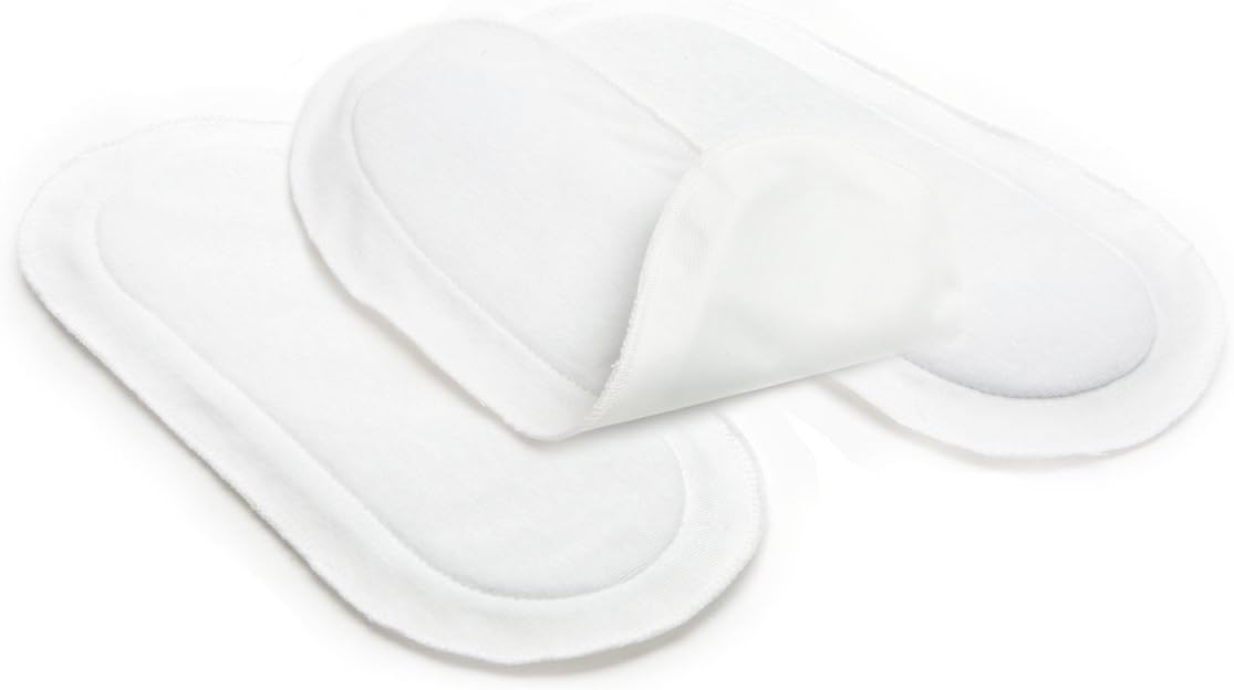 Comfort Finds Reusable Incontinence Liners - Unisex - Size 11" x 5" (Pack of 6, White)