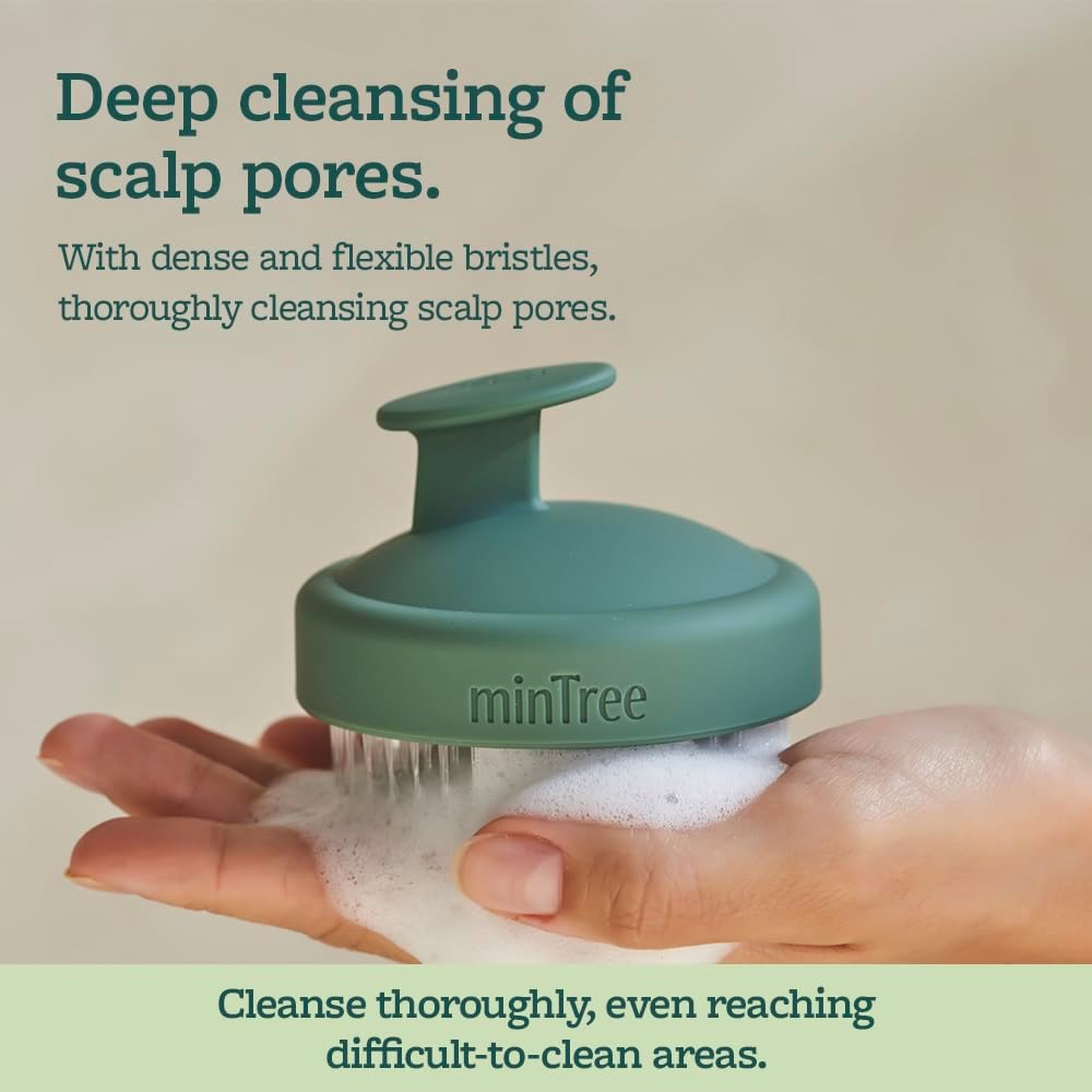 Scalp Purify Massager/Scalp Scrubber with Flexible and Dense Bristles for Hair Growth, Hair Shampoo Brush for Scalp Exfoliator, Stimulating Scalp