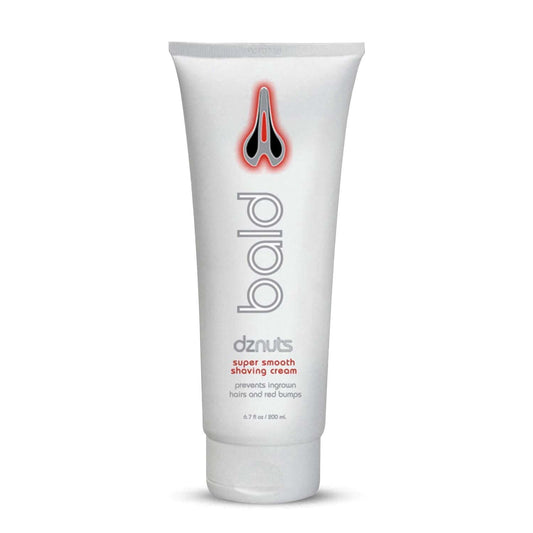 dznuts - Bald Super Smooth Shaving Cream - Prevents Ingrown Hairs and Razor Bumps, Cooled and Moisturized Skin - 6.7 fl. oz, 1 Pack