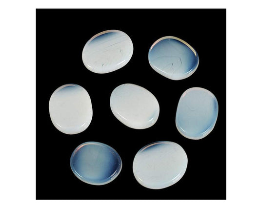 7 Pieces Natural Massage Stones Set for Professional or Home Spa, Smooth and Natural Massage Stones (Opal)