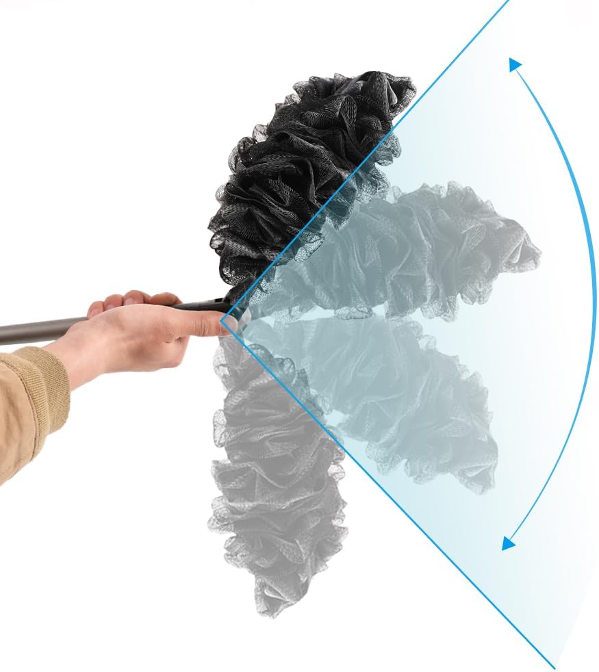 EASACE Back Scrubber for Shower Loofah with Long Handle, Adjustable Head with 1 Replacement Soft Loofa,Scrubber Sponge and Brush for Body,23″Loofah on a Stick for Men Women Bathing Accessories