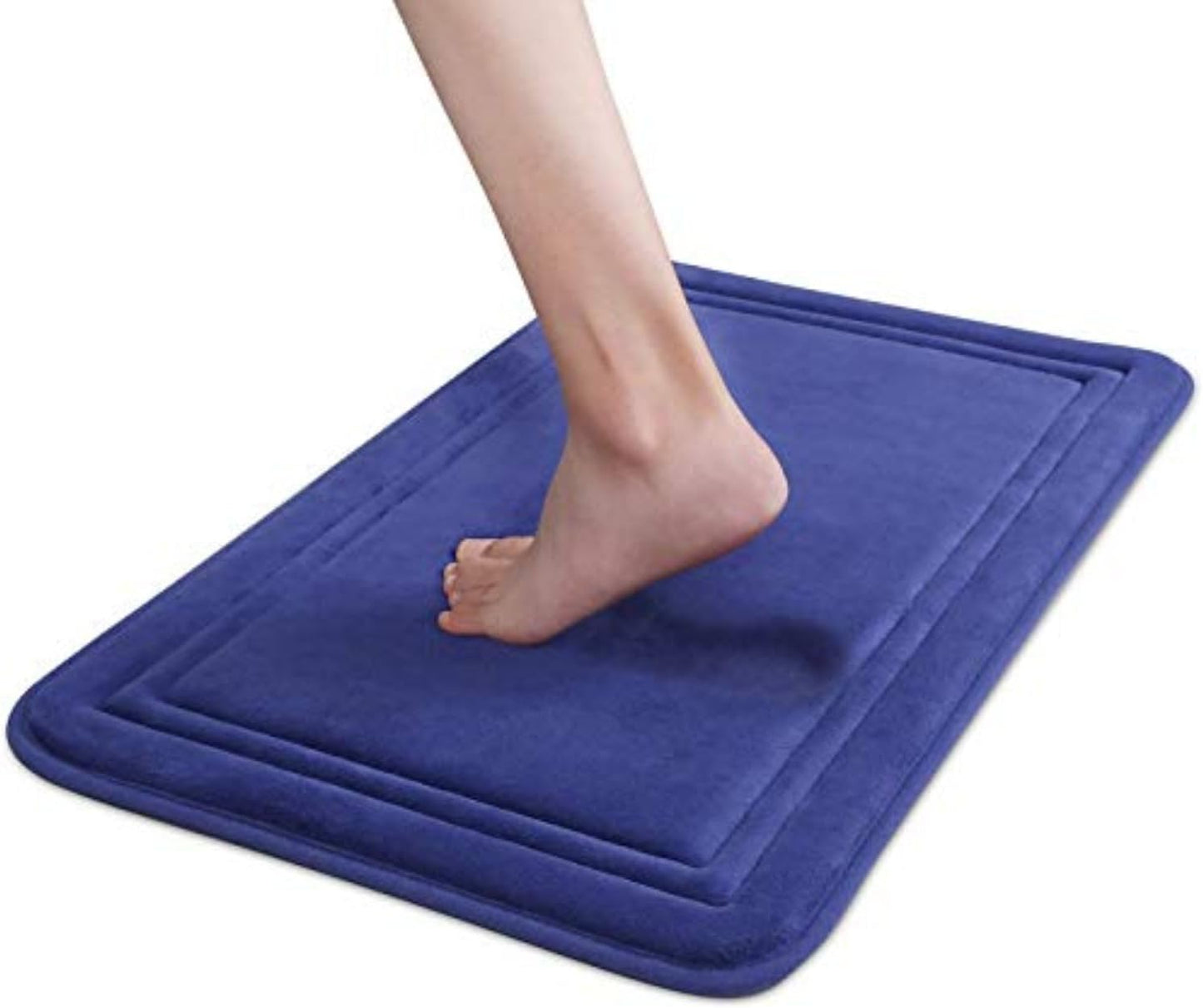 ITSOFT Memory Foam Bath Mat 59x23, Non Slip, Machine Washable, Quick Dry & Absorbent Rugs, Bath Mats for Bathroom Floor, Tub & Shower, Bathroom Rug, Blue