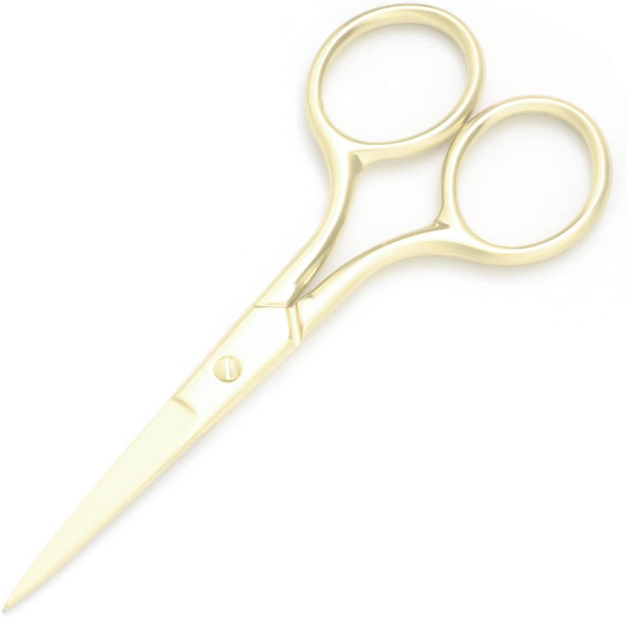 Multicolor Professional Grooming Scissors for Personal Care Facial Hair Removal and Ear Nose Eyebrow Trimming Stainless Steel Fine Straight Tip Scissors 3.9 Inch (Gold)