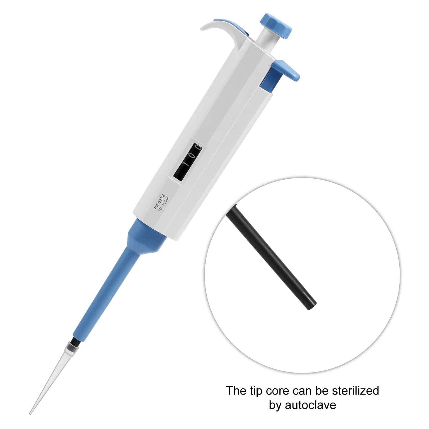 Adjustable Pipettor Pipette 10ul-100ul Micropipette High-Accurate Pipette Variable Volume Pipette