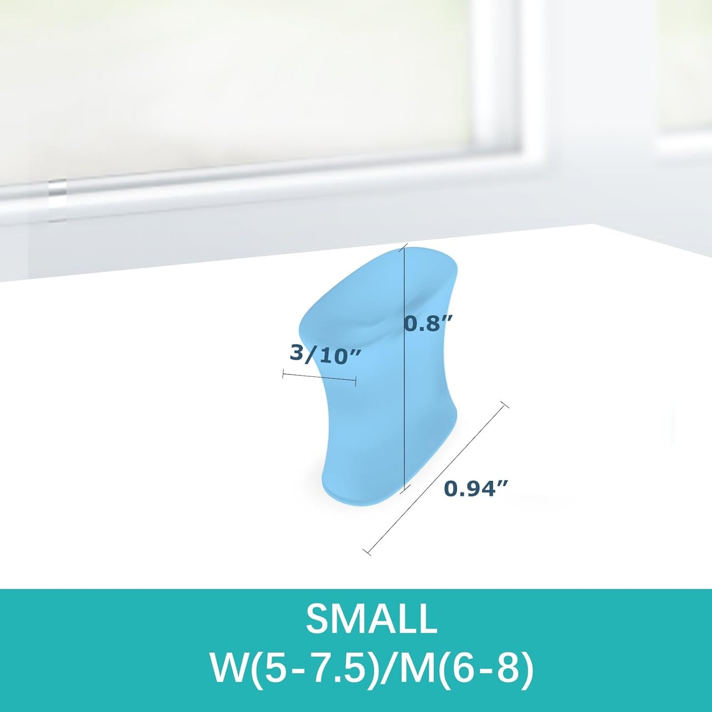 Upgraded Gel Toe Separators – 12-Pack Bunion Pads – Toe Spacers for Straightening Overlapping Toes, Bunions, Calluses – Soft Silicone Bunion Corrector for Men and Women(Small Size)