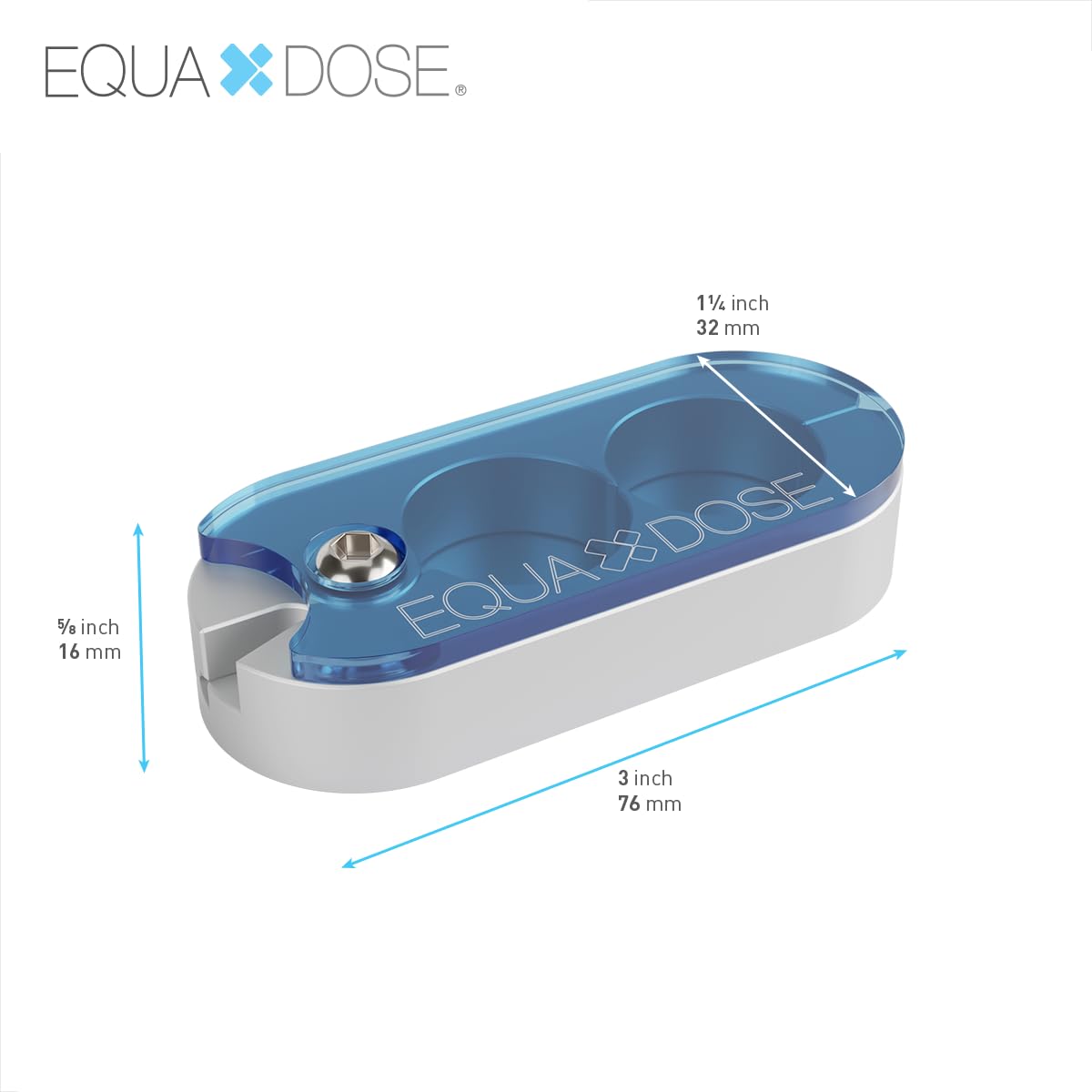 EQUADOSE Pill Splitter with Precision Aluminum Blades, Safely and Cleanly Cuts Small and Large Tablets, Vitamins, and Pills, Easy Tablet Divider for Accurate Medication Dosing