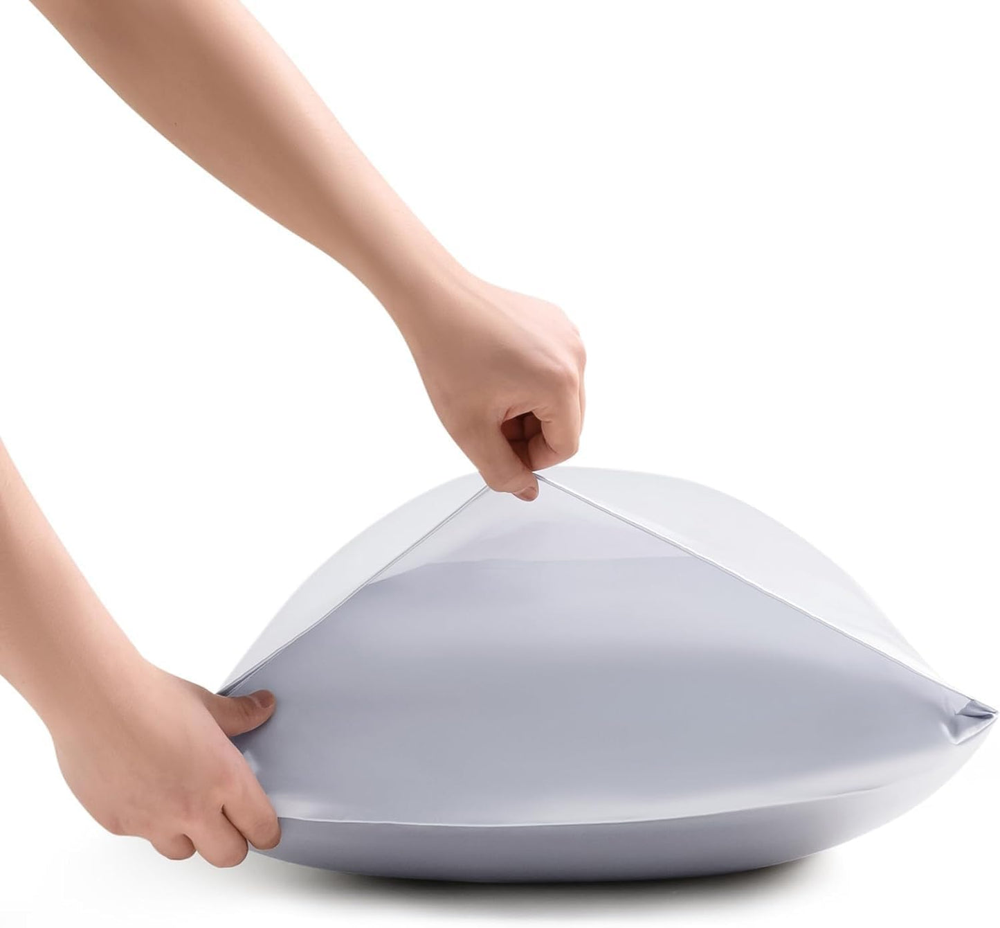 Juwenin Bedding,Super Soft and Luxury Silky Satin Pillowcase (Silky Satin Pillow Case for Hair)(Silver, Body)