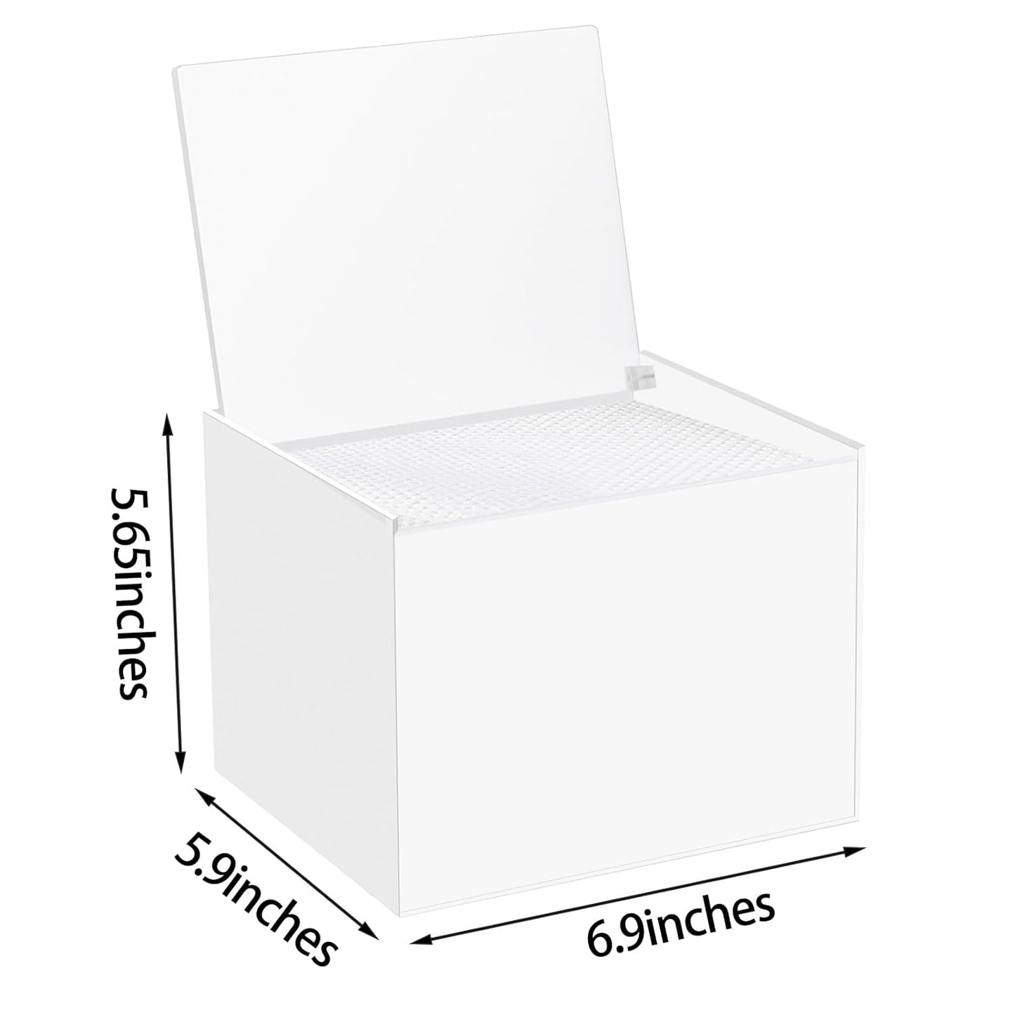 Disposable Face Towel Storage Box Compatible with Facial Towel XL, Acrylic Disposable Face Towelette Holder Container, White