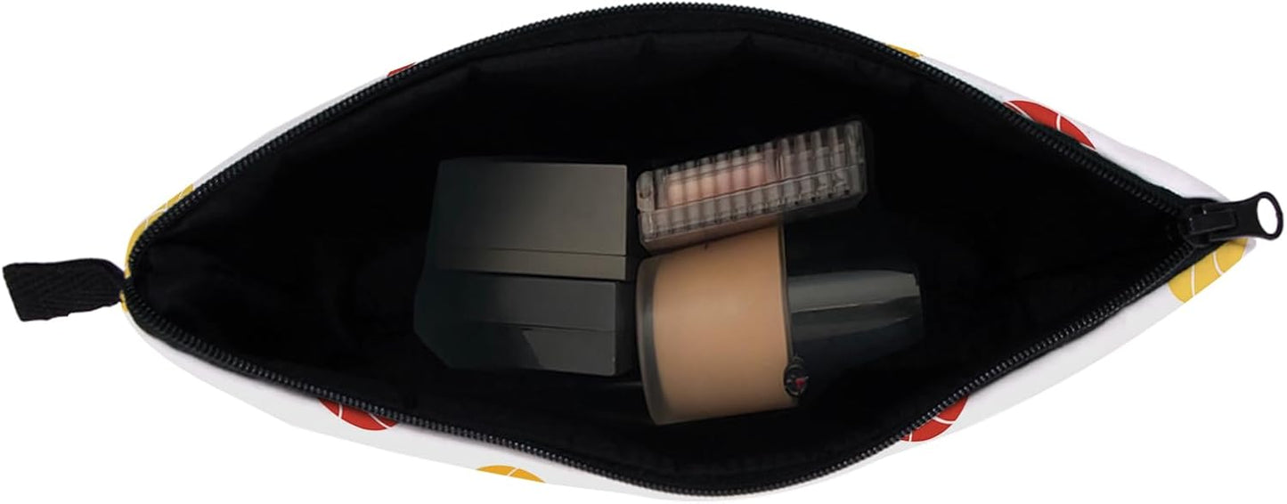 Makeup Bag Basketball Gifts Travel Cosmetic Bag Small Items Organizer for Purse (basketball-1)