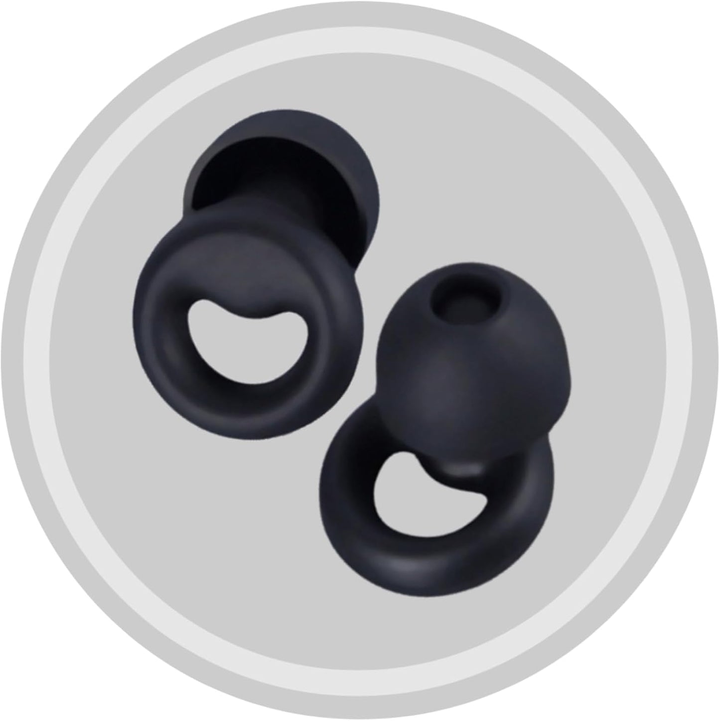 Ultra Soft Earplugs for Sleeping, 30dB Concert Ear Plugs, Ear Protection for Adult & Kid, Noise Cancelling for Rave, Snoring, Lawn Mowing, Travel, Work, Resuable Silicone (6 Ear tips with Case, Black)