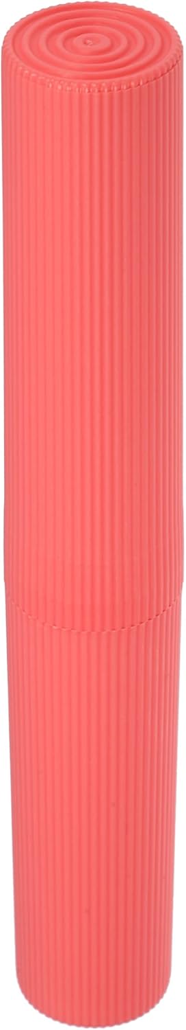 VOCOSTE 1 Pcs, Vertical Stripe Toothbrush Case, Plastic, Traveling Toothbrush Holders Case, Travel Business, Red, 7.87"x1.18"