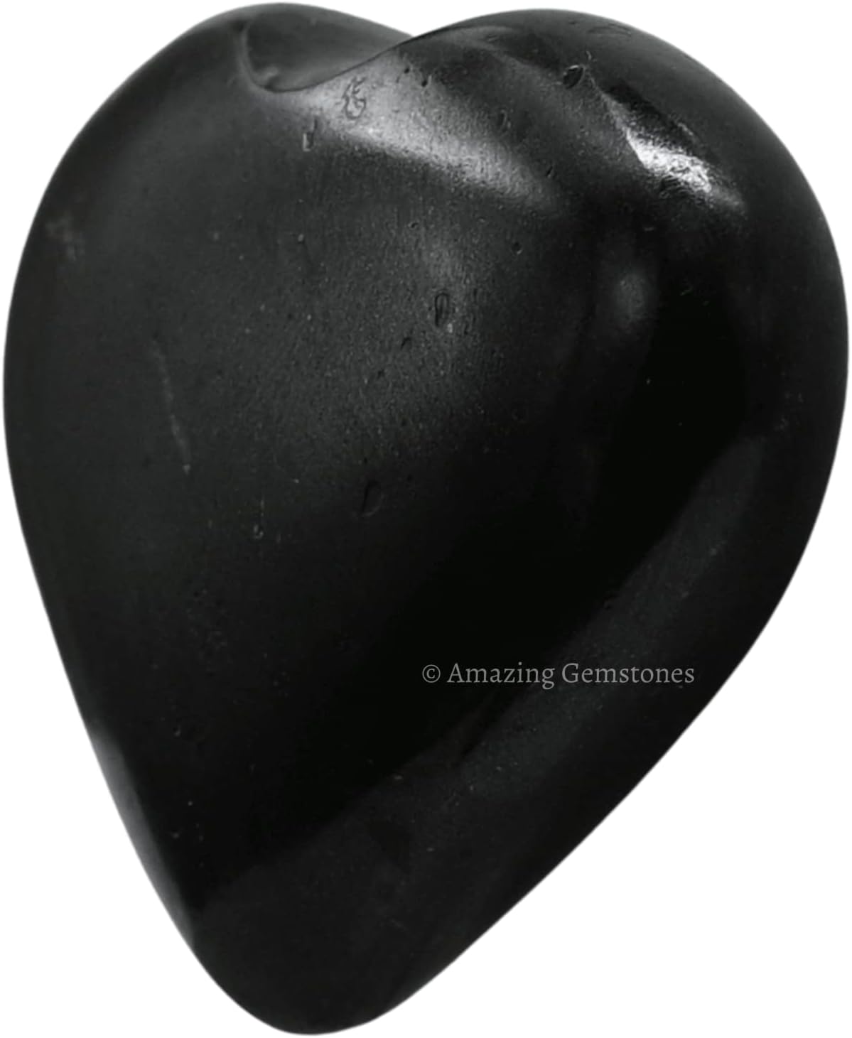 Amazing Gemstone Black Tourmaline Crystal Heart Palm Stone - Pocket Massage Worry Stone for Natural Body Chakra Balancing, Reiki Healing and Crystal Grid