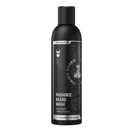 The Beard Struggle Radiance Beard Wash - Deep Clean & Hydrated Beard Care - Viking Beard Shampoo for Men (8 Fl oz) - Silver Collection- Gold Collection - Platinum Collection