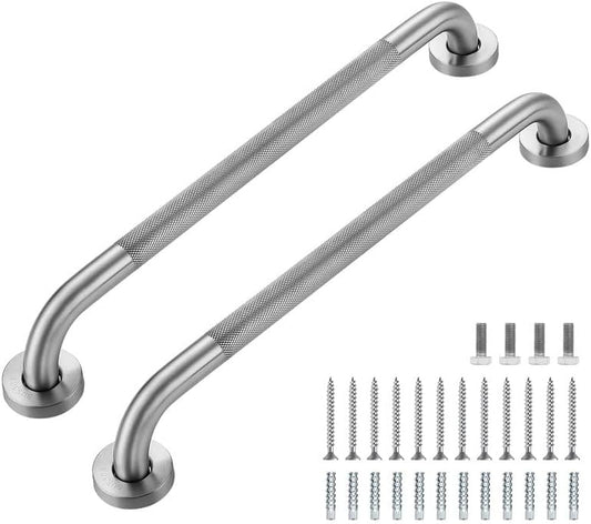 Grab Bars for Shower, 1 Pack 20-Inch Anti Slip Shower Handles for Elderly, Safety Shower Grab Bar, Stainless Steel Handicap Grab Bars for Bathroom,Toilet (Brushed Nickel, 1" Diameter)