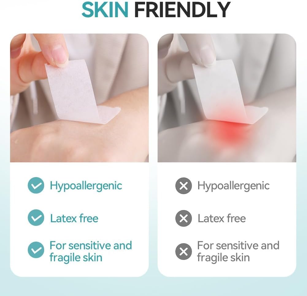 Dimora Paper Medical Tape 16 Rolls- Hypoallergenic White Surgical Tape for Sensitive Skin，Breathable First Aid Wound Tape with Pain-Free Removal，Secures Dressing and Medical Devices -1" x 10 Yards