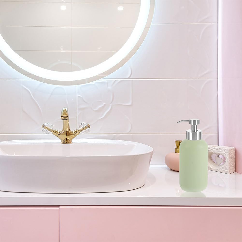 Homoyoyo 3Pcs Thread Mouth Foaming Soap Dispenser Pump Stainless Steel Replacement Lotion Shampoo Bottle Pumps for Bathroom Countertop