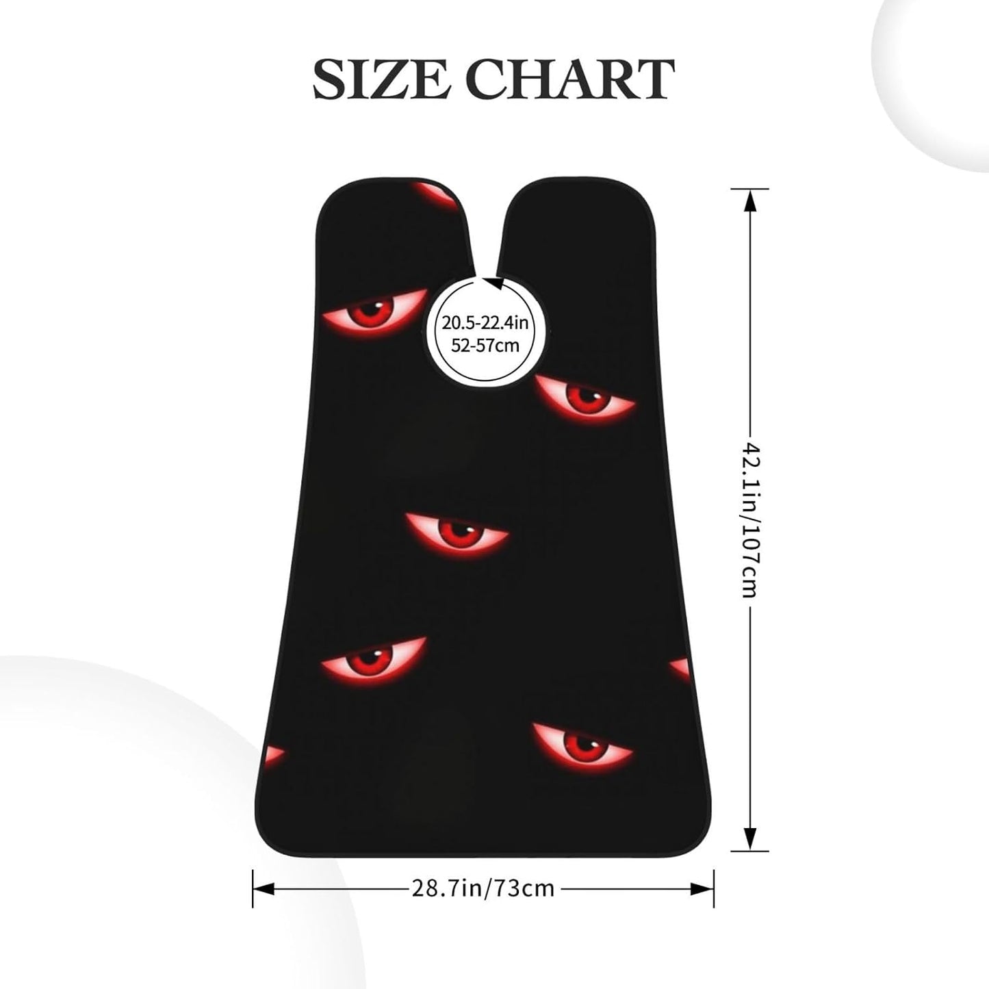 Waterproof Beard Trimming Bib, Non-Stick Hair Catcher for Men Shaving, Grooming Apron for Husband Dad, Evil Black Red Eyes Shave Bib