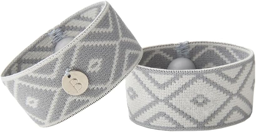 Blisslets Acupressure Relief Band - Cartagena Collection - Parentage (Smoke/Fog, Medium - 5 5/8" - 6 5/8")