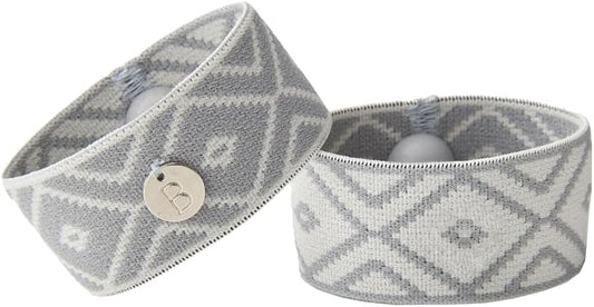 Blisslets Acupressure Relief Band - Cartagena Collection - Parentage (Smoke/Fog, Large - 6 3/4" - 7 1/2")