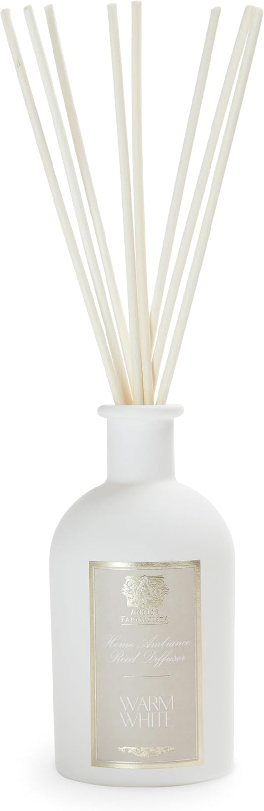 Antica Farmacista Home Ambiance Diffuser - Long-Lasting Reed Scent Diffuser - Luxury Room Freshener Gift - Warm White, 8.45 fl oz