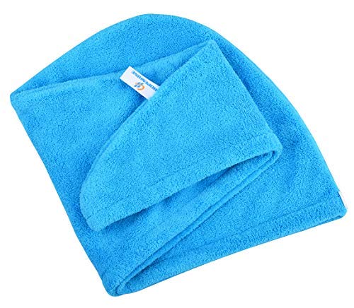 HOPESHINE Women's Soft Shower Hair Towel Twist Hair Turban Wrap Drying Cap Great Gift for Women (Blue+Purple+Grey 3-Pack)